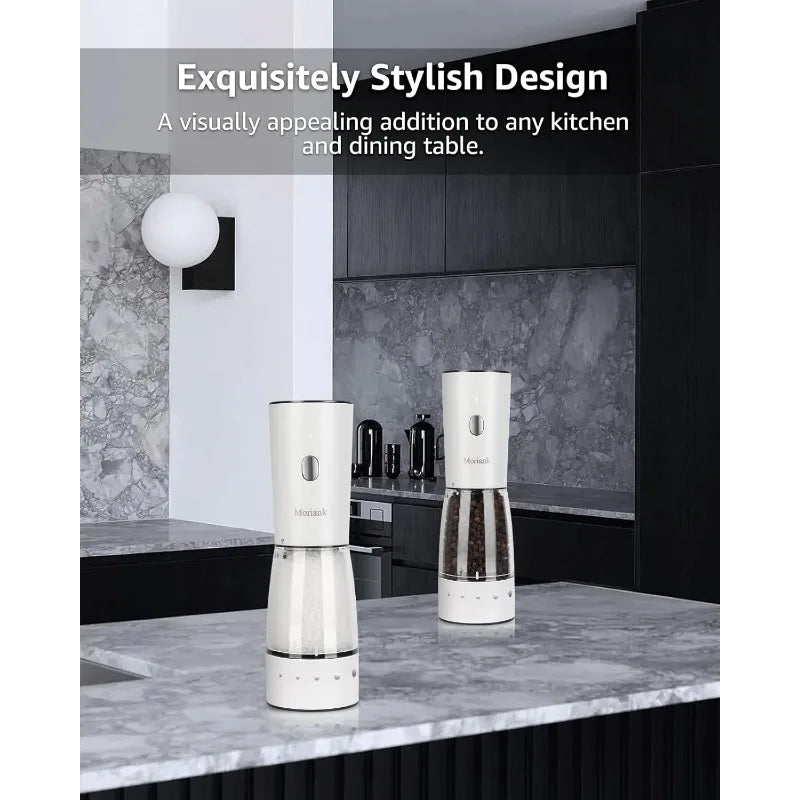 Salt and Pepper Grinder Set, Large Capacity 5.3oz